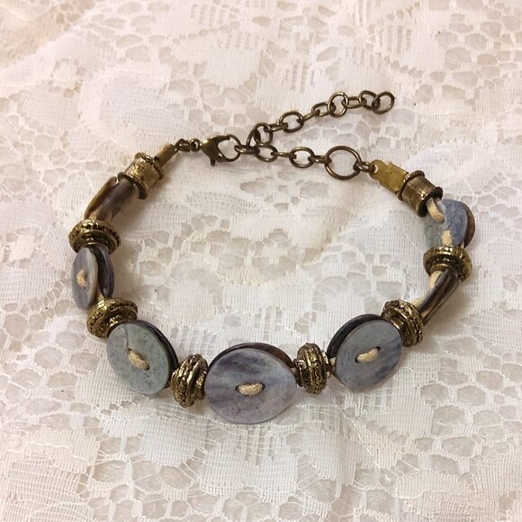 Vintage NEW Handmade Charm & Button Bangle Bracelet Women Jewelry Gifts - Picture 4 of 7